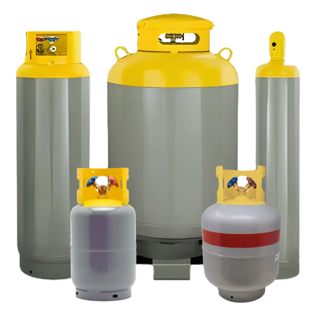 5 different sizes of reclaim tanks