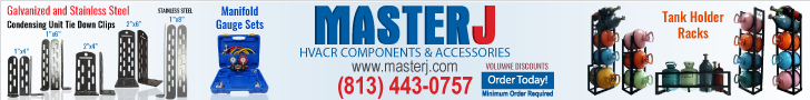 Banner Ad - MasterJ, Inc. | HVACR Components, Tools and Gauges
